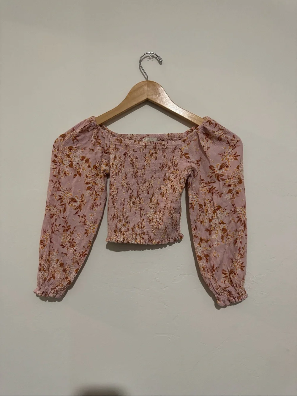 CHELSEA & VIOLET Girls Floral 2-Piece Set Smocked Top & Wide Leg Pants Size S